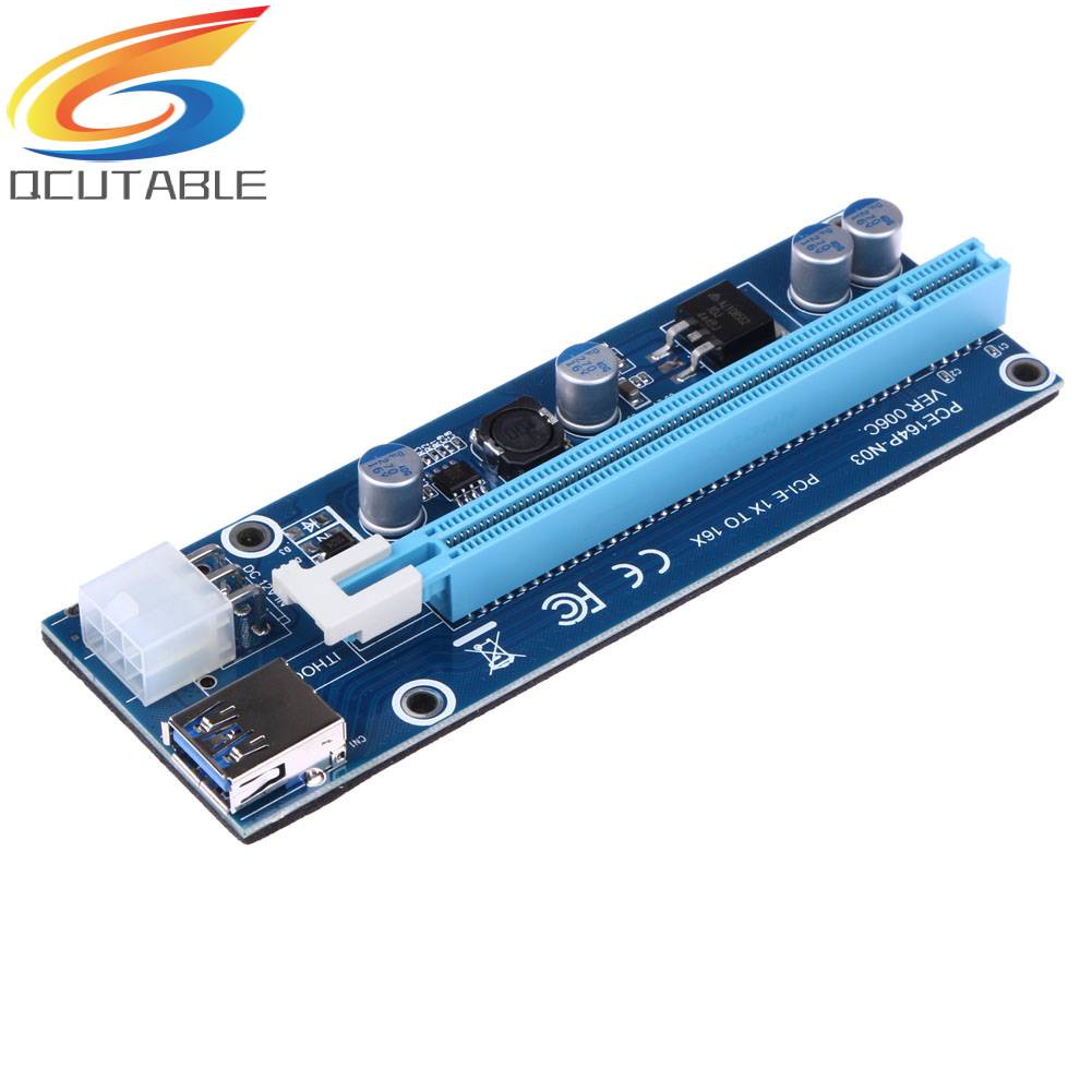 Card Mở Rộng Pcie 1x Sang 16X Kèm Cáp SATA Và USB 3.0 6Pin