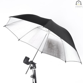 Dù phản quang 83cm 33in màu đen / bạc chuyên dụng cho studio chụp ảnh