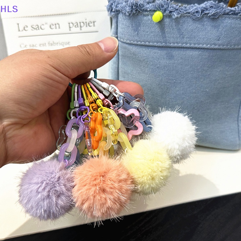 Móc Khóa Cục Bông Nhiều Màu Sắc Dễ Thương Dùng Trang Trí Túi Xách / Tai Nghe