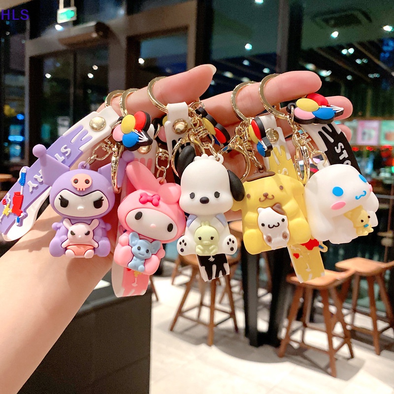 [HLS] Móc Khóa Xe Hơi / Túi Xách Nhỏ Nhắn Hình Hoạt Hình Sanrio Series Kulomi Cinnamon Đáng Yêu Làm Quà Tặng
