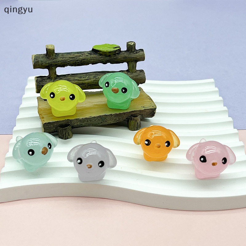 Bộ 2 Mô Hình Chú Chó Hoạt Hình Dạ Quang Trang Trí Xe Hơi