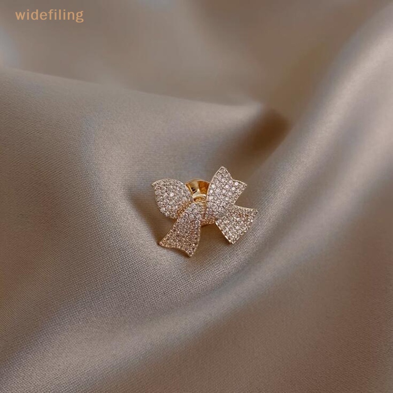 Trâm Cài Áo Hình Nơ Đính Đá Chống Ánh Sáng Đơn Giản Thời Trang Cho Nữ