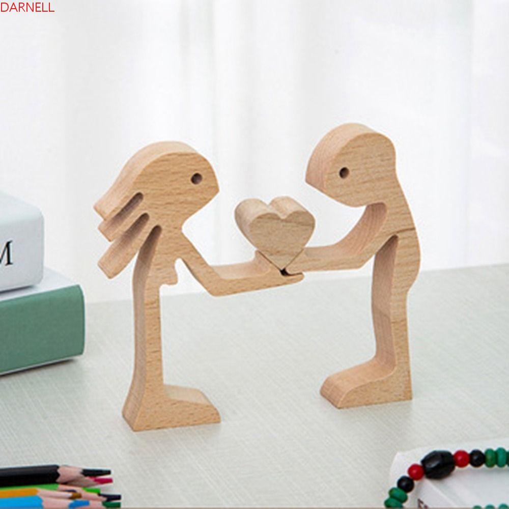 DARNELL Mô Hình Cún Con Bằng Gỗ Dễ Thương Siêu Bền Độc Đáo Dùng Làm Quà Tặng