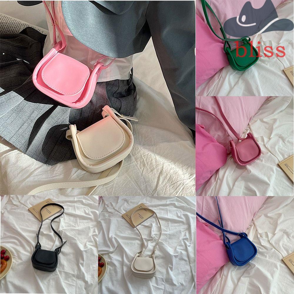 Túi Đeo Chéo Mini Bằng Da Màu Trơn Thời Trang Dành Cho Nữ