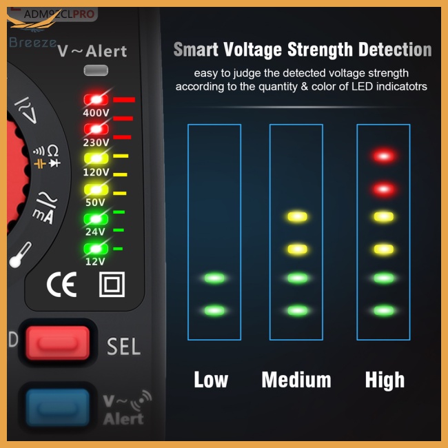 Vạn Năng Kế Kỹ Thuật Số Trms Adm92cl Pro Mini Trms Ac / dc