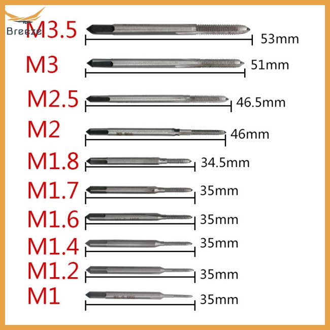 Set 10 Mũi Khoan Mini M1-M3.5 Đồng Hồ