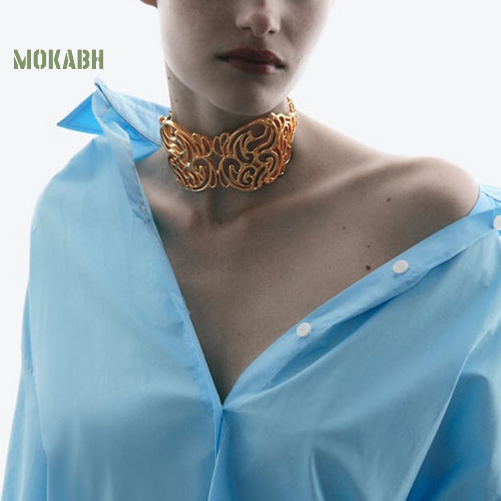 Vòng Cổ Choker Kim Loại Mặt Hình Bướm Lấp Lánh Phong Cách Hip Hop Cổ Điển