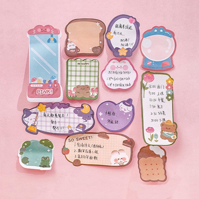 Bộ Giấy Ghi Chú Họa Tiết Dễ Thương Dành Cho Học Sinh