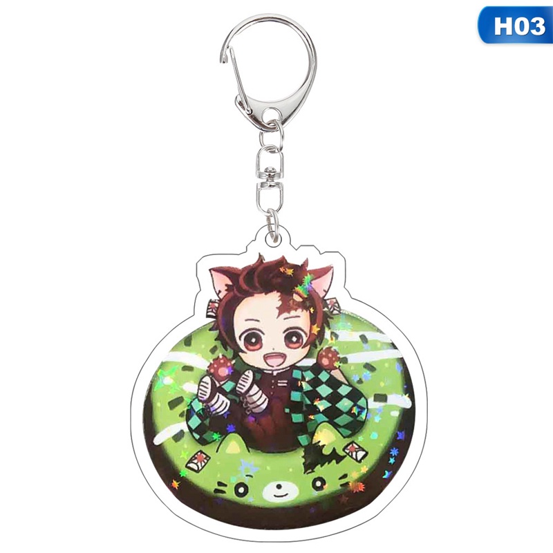 Móc Khóa Acrylic Hai Mặt Hình Nhân Vật Hoạt Hình Demon Slayer