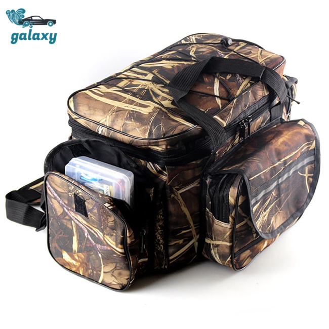Galaxy Túi Đựng Đồ Câu Cá Đa Năng Cỡ Lớn Bằng Vải Oxford Họa Tiết Rằn Ri
