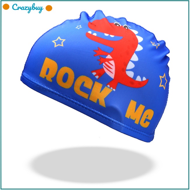 Cr Mũ Bơi Co Giãn Tốt In Họa Tiết Hoạt Hình Dễ Thương Cho Bé