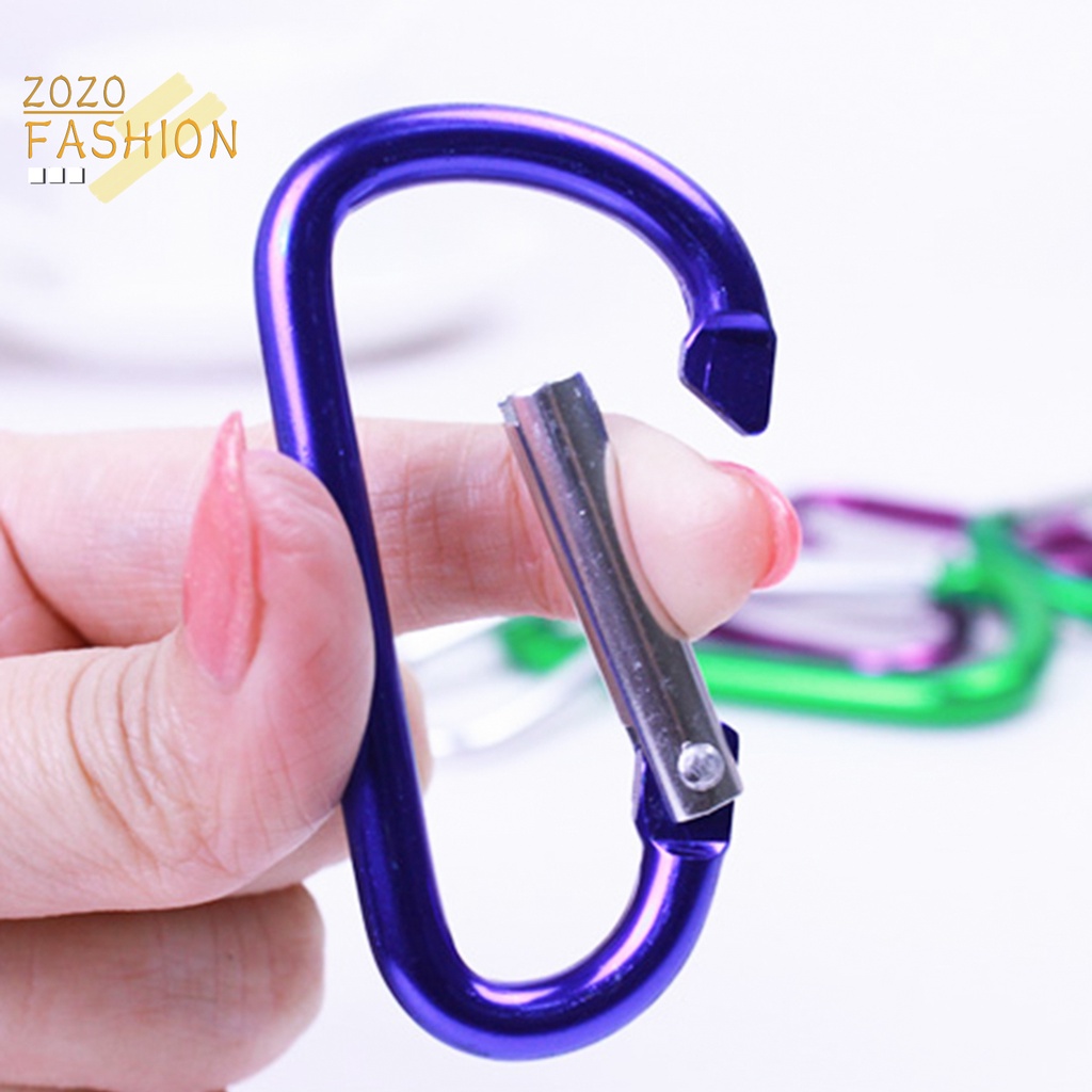 Bộ 5 / 5 / 5 / 5 Miếng Dán Trang Trí Độc Đáo# Móc Khóa Carabiner Bằng Hợp Kim Nhôm Mặt Nhám Độ Bền Cao Hình Chữ D Tiện Dụng Cho Hoạt Động Ngoài Trời