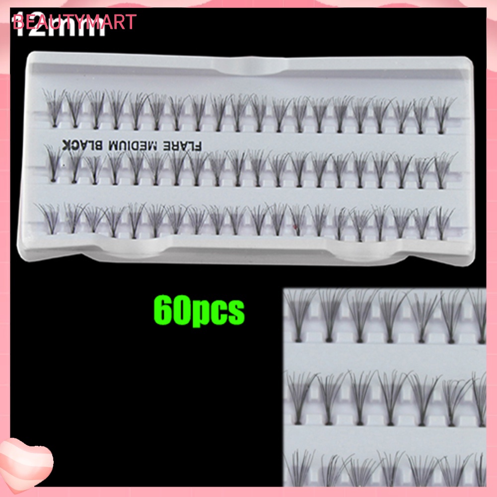 Cụm Lông Mi Giả Màu Đen 8 / 10 / 12mm Tự Làm Trang Điểm Cho Nữ