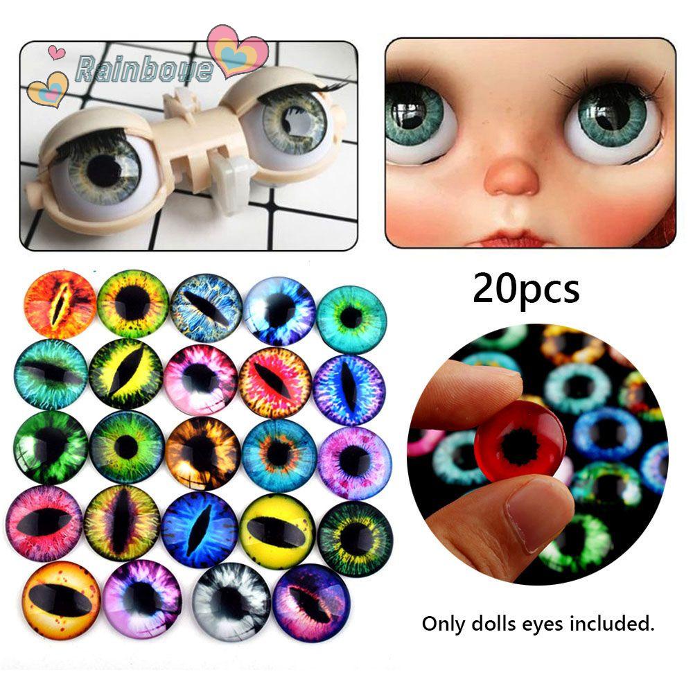 RAINBOW Bộ 20 Bóng Mắt Động Vật DIY Mới
