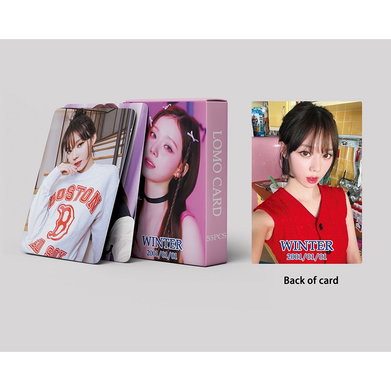 Aespa winter LOMO Card Set 55 Tấm Thẻ Ảnh Hình Nhóm Nhạc KPOP