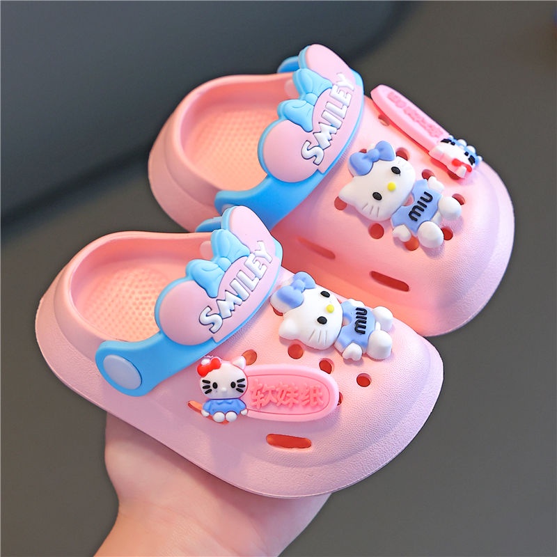 Dép Sandal Đục Lỗ Đế Mềm Chống Trượt In Hình Hoạt Hình Thời Trang Mùa Hè Cho Bé Trai