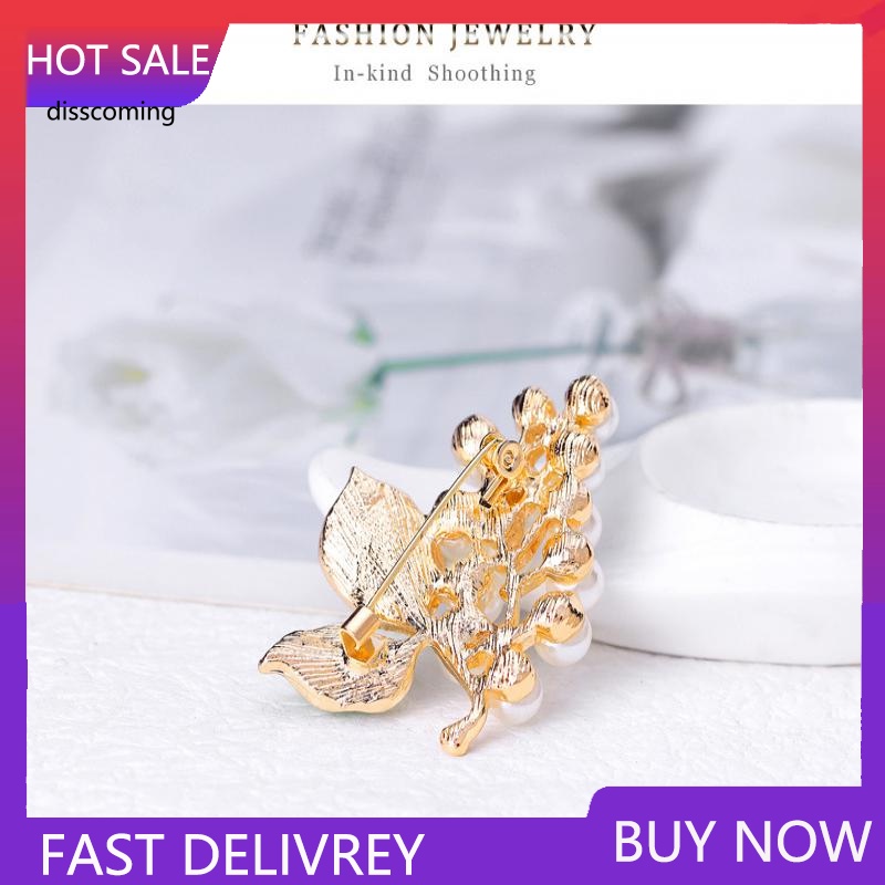 Đầm Nữ Kiểu Dáng Dễ Thương Xinh Xắn Hợp Thời Trang| Ghim Cài Áo Hình Chùm Nho Đính Ngọc Trai Nhân Tạo