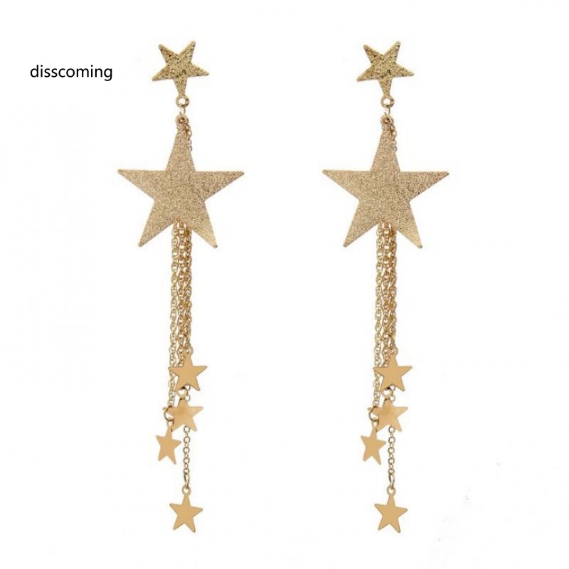 Sl| Bông Tai Ngôi Sao Tua Rua Thời Trang