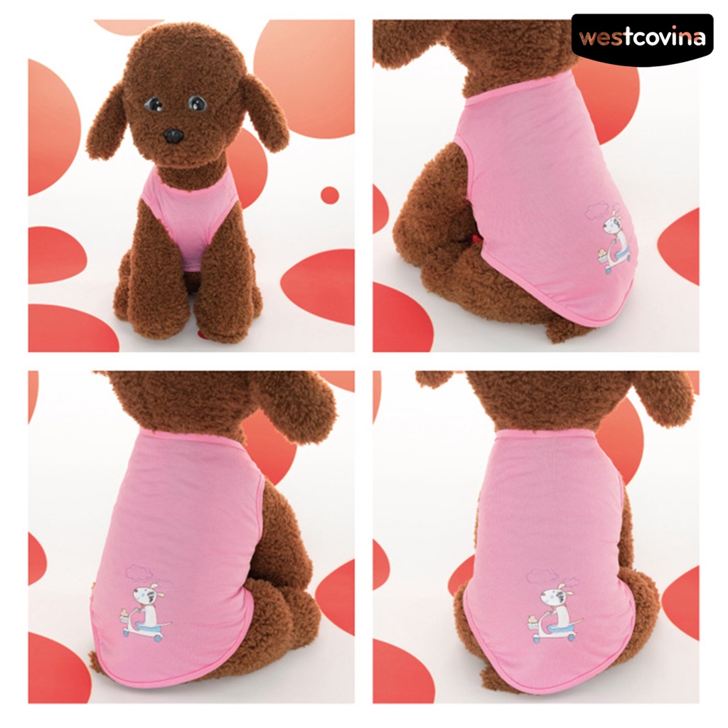 [COD]♞Áo Thun Polyester Mỏng Thoáng Khí In Họa Tiết Thời Trang Mùa Hè Cho Cún Cưng