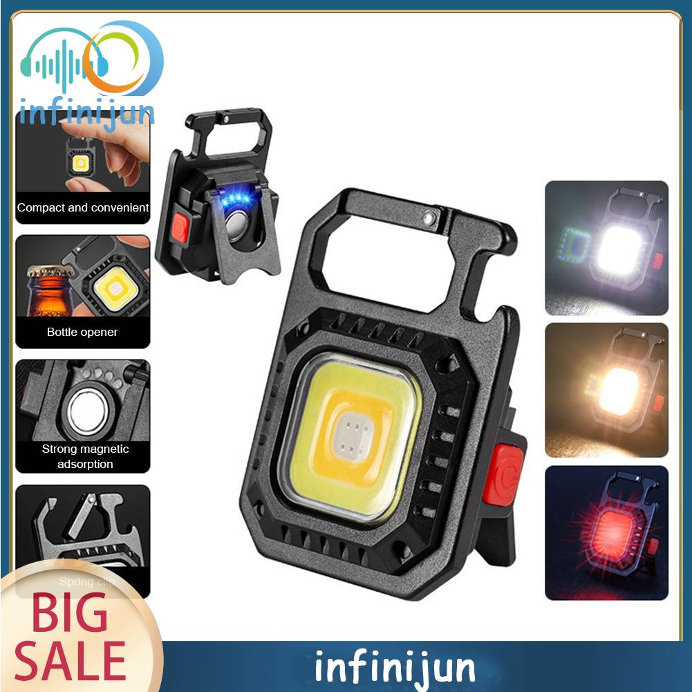 Đèn Pin Bỏ Túi 500LM 500mAh 7 Chế Độ Sáng, Chống Thấm Nước, Sạc USB Loại C