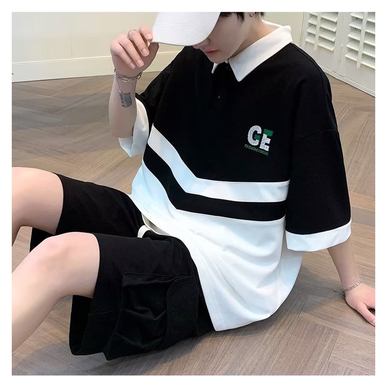 Áo Thun polo Ngắn Tay Phong Cách Đường Phố Thời Trang Mùa Hè Cho Nam