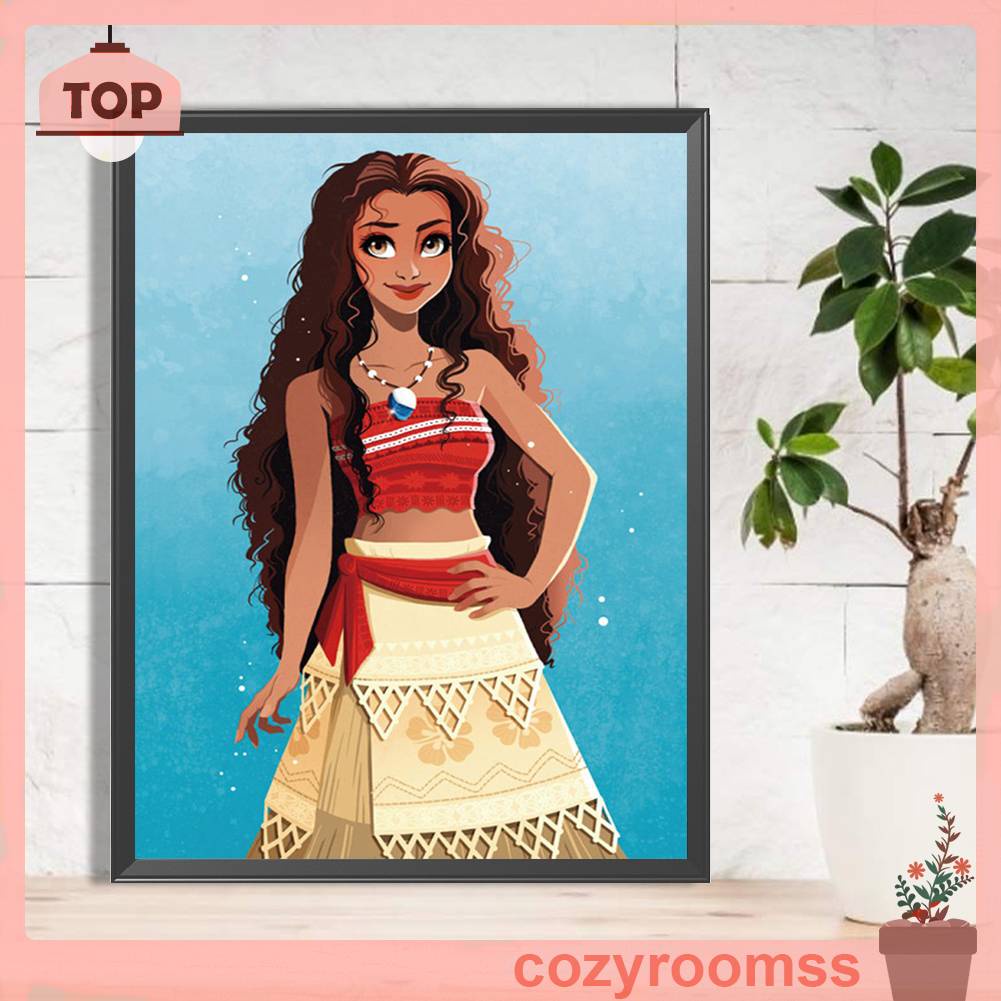 Tranh Đính Đá Kim Cương Toàn Bộ 5D DIY Hình Vẽ Công Chúa