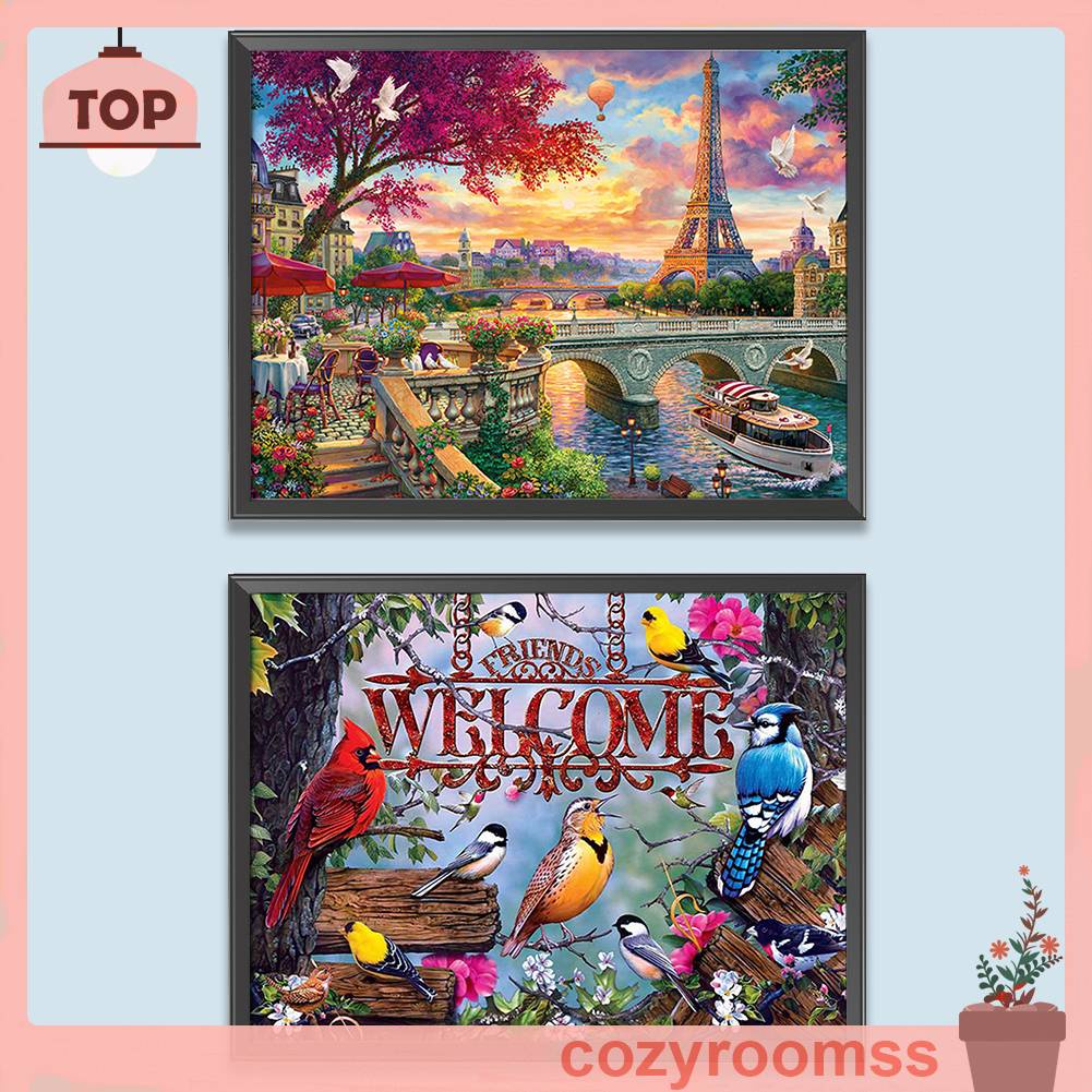 Bộ Tranh Đính Đá 5D Tự Làm Toàn Diện Họa Tiết Phong Cảnh Độc Đáo