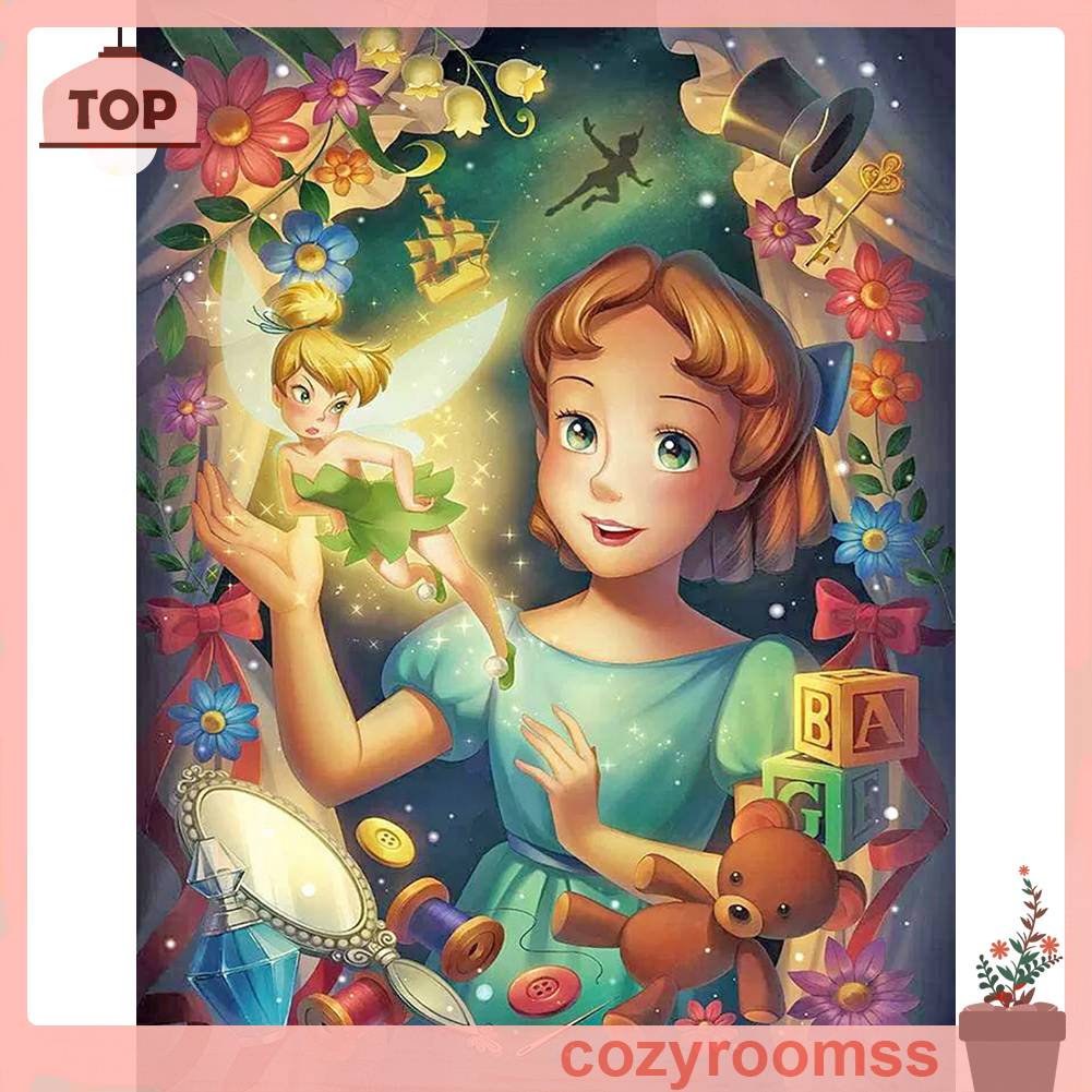 Tranh Đính Đá Kim Cương Toàn Bộ 5D DIY Hình Vẽ Tinker Bell