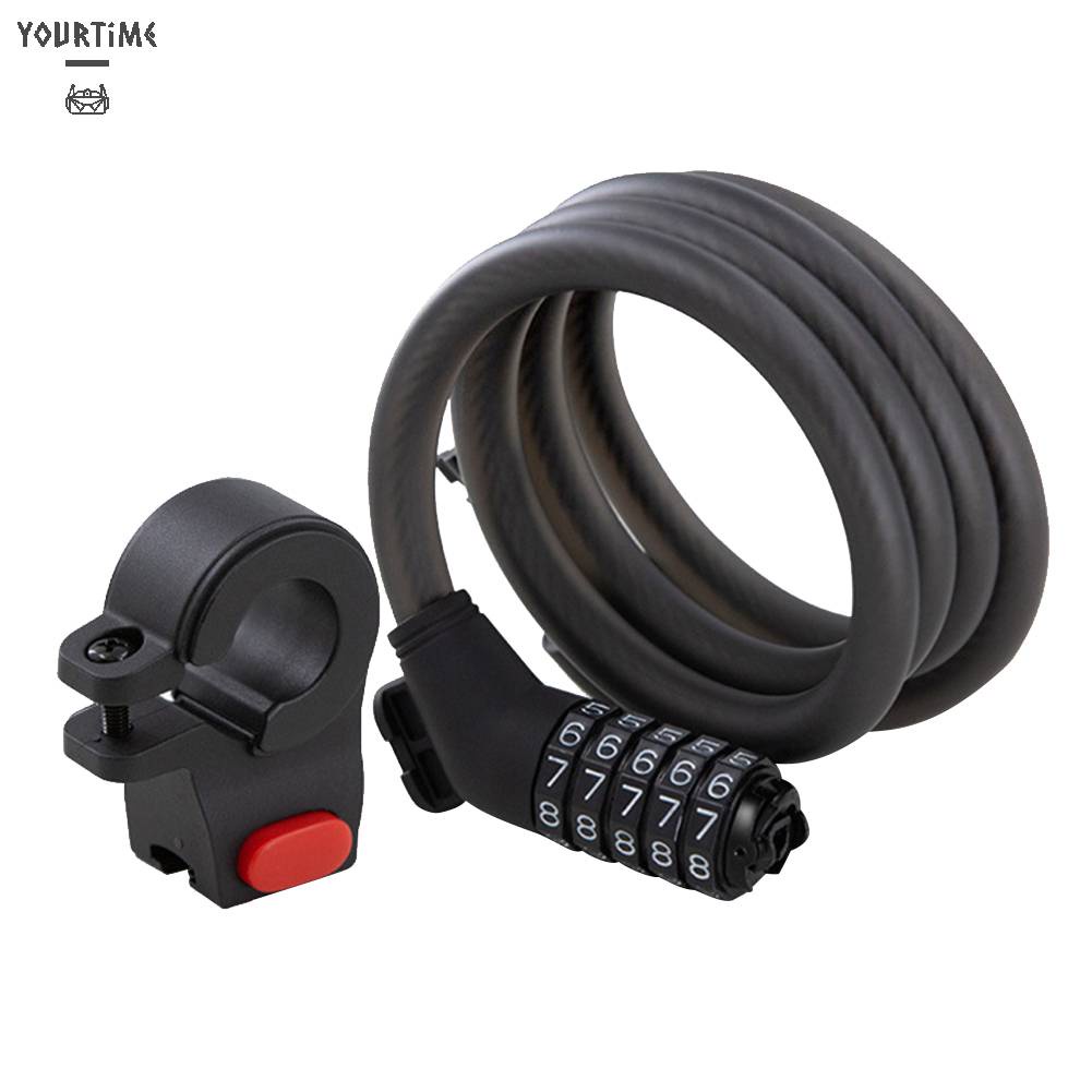 Bộ Ổ Khóa Và Dây Thép Cho Xe Scooter M365 / Pro2 / Ninebot ES2 / F30