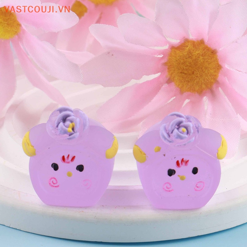 Bộ 5 Bánh Kem Dạ Quang Mini Bằng Nhựa Resin DIY Trang Trí Nhà Búp Bê VASTJI