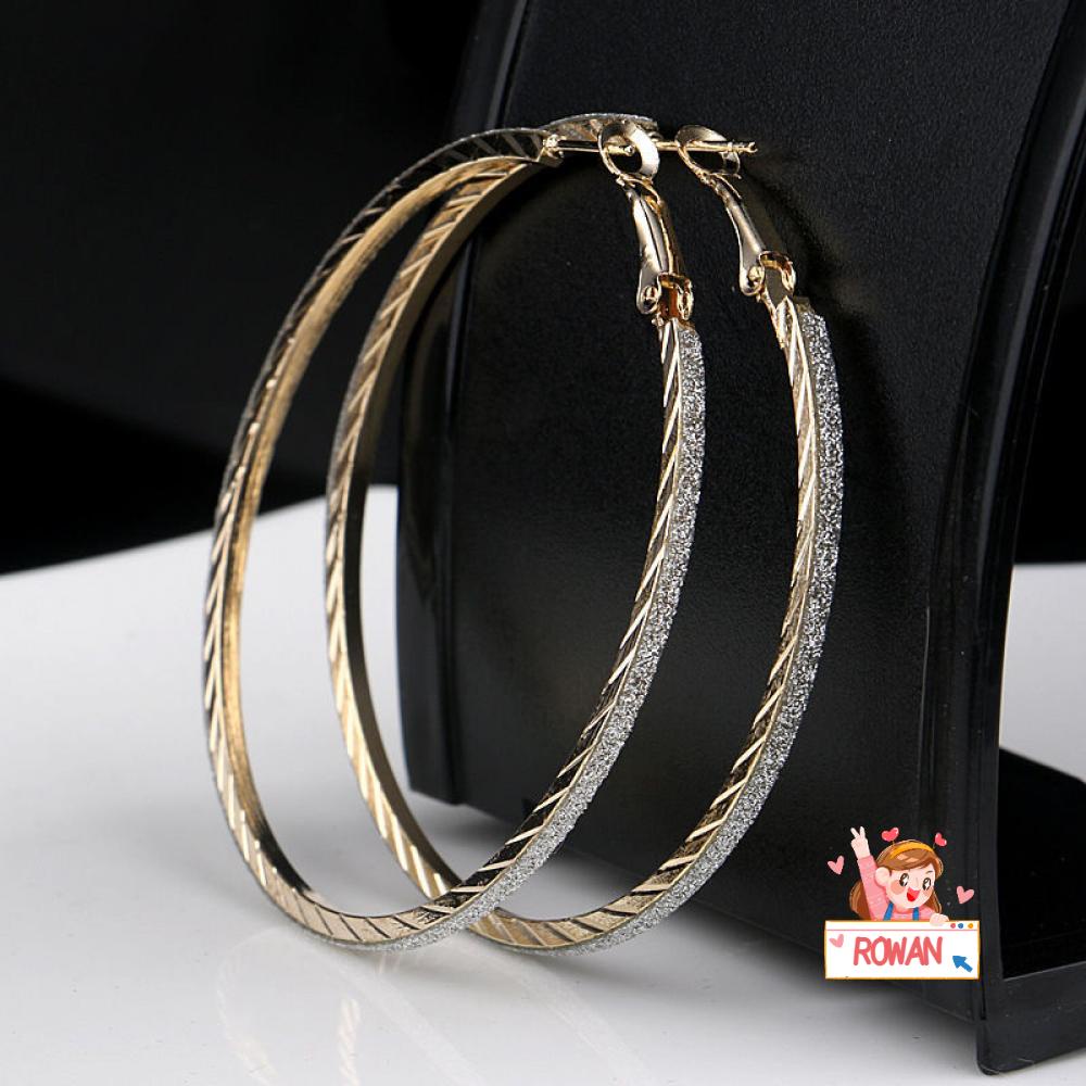 ROWANS Bông Tai Mạ BạC DạNg VòNg ThờI Trang