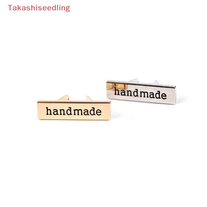 Set 10 Thẻ Kim Loại Hình Chữ Nhật May Quần Áo / Túi Xách / Giày Dép Tiện Dụng DIY