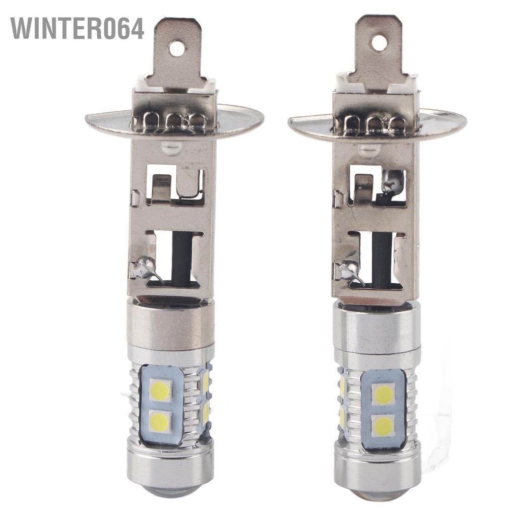 Winter064 2x H1 6000K Bộ bóng đèn pha LED siêu trắng 100W Đèn sương mù