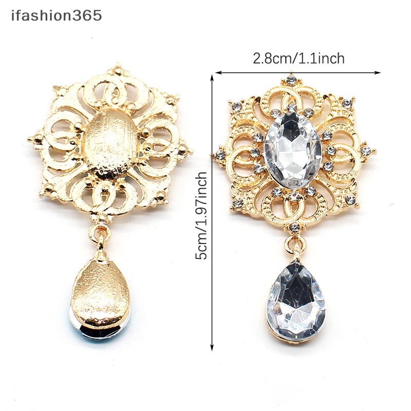 Ghim Cài Áo Hợp Kim Hình Ly Rượu Đính Đá 28 * 49mm DIY