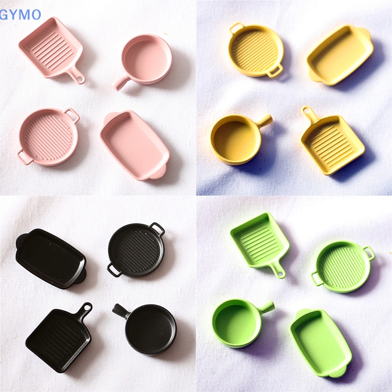 Set 4 Chảo Nướng Bít Tết Phong Cách Nhật Bản Cho Nhà Búp Bê