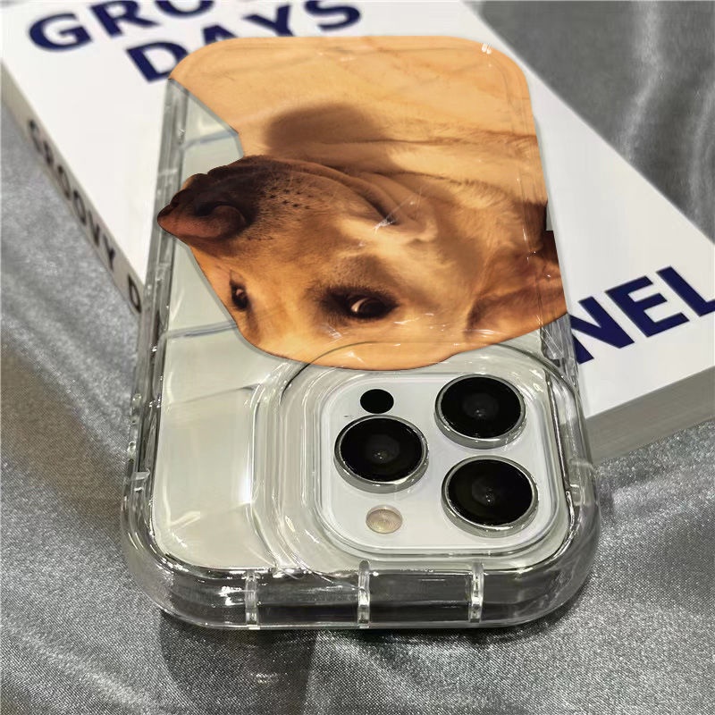 Ốp Điện Thoại Dẻo Họa Tiết Hoạt Hình Chú Chó Cười Dễ Thương Cho iPhone14promax / 11 Sins13127 8Plus Xr / Trong Suốt