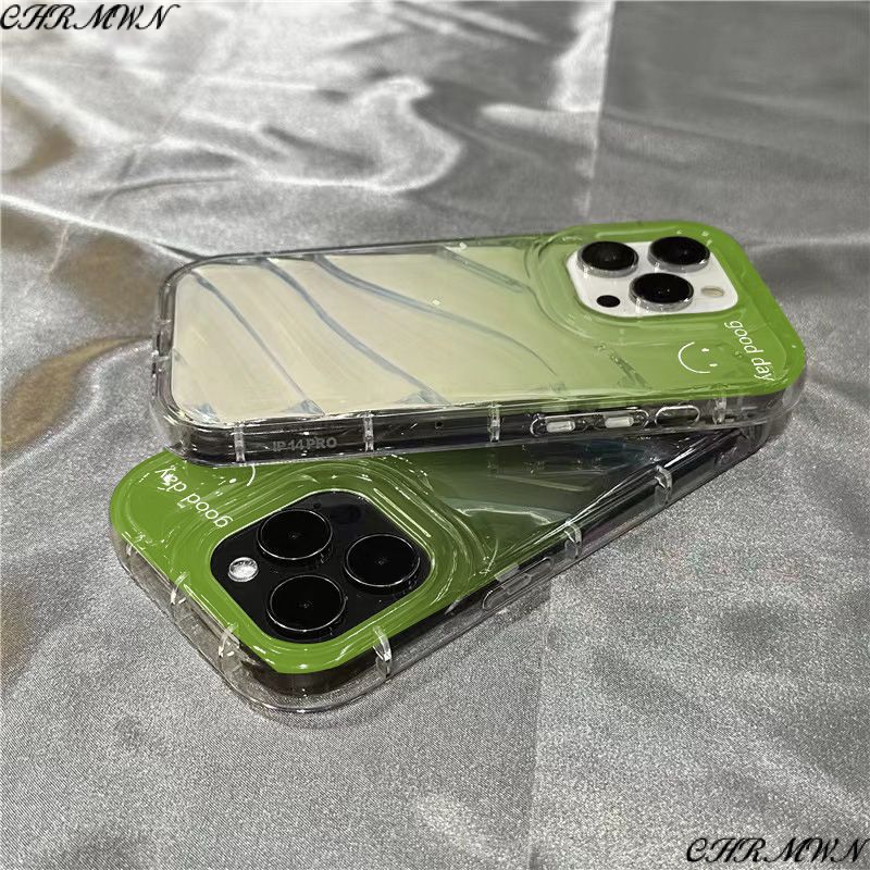 Ốp Điện Thoại Mềm Trong Suốt Họa Tiết Mặt Cười Màu Gradient Cho Iphone 7 Xr / 1312 8 14Promax 11 / plus