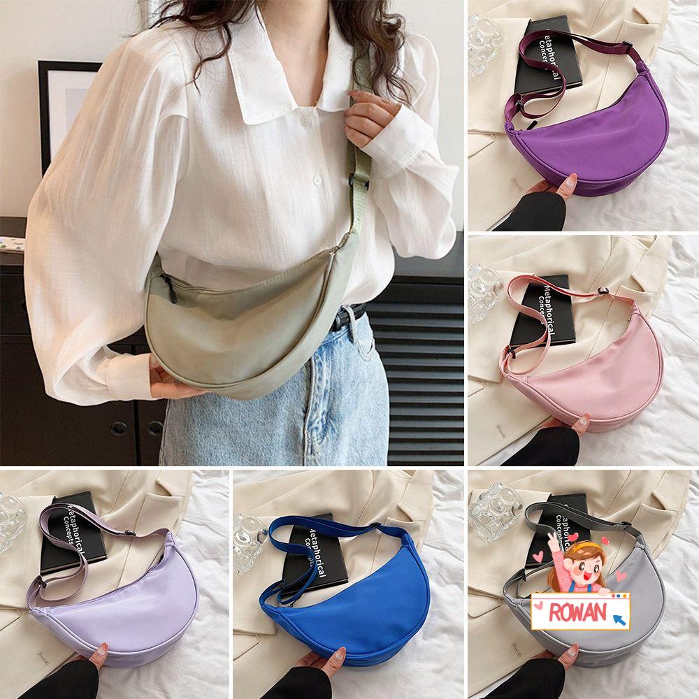 ROWANS Túi Đeo Vai / Đeo Chéo / Kẹp Nách Chất Liệu Nylon Hình Bánh Bao Phong Cách Thể Thao Thời Trang