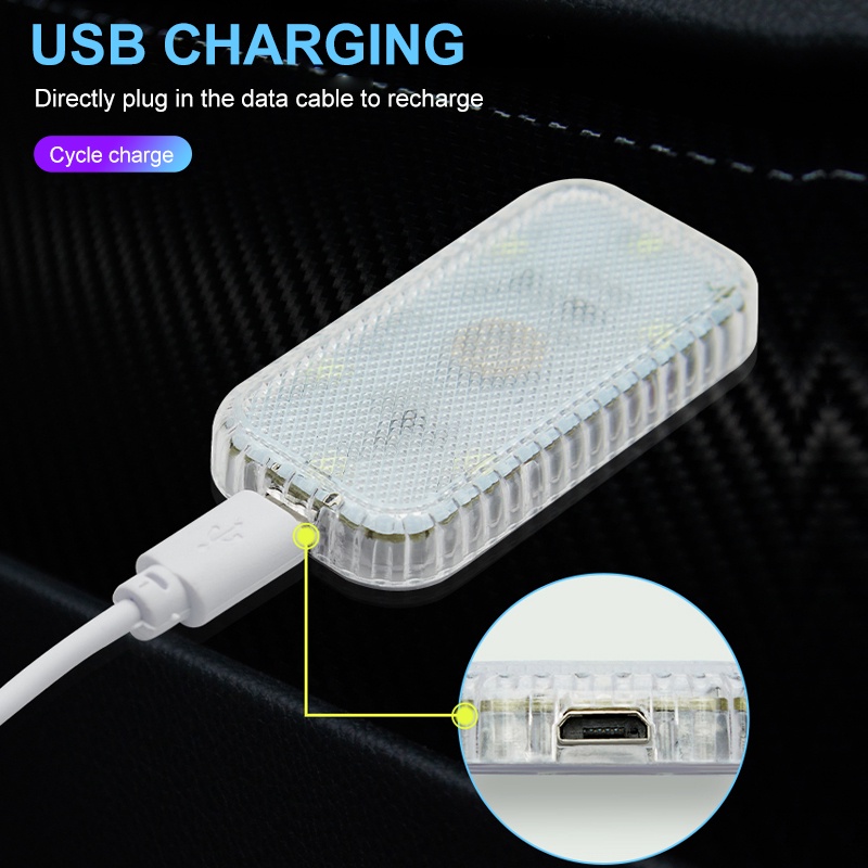 Đèn LED Mini Không Dây Cảm Ứng Chạm Để Đọc Sách Gắn Trần Xe Hơi
