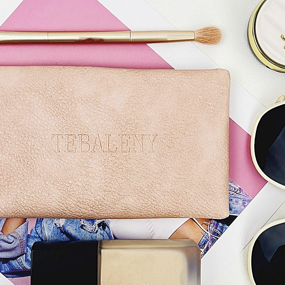 MIQUEL Ví Đựng Tiền Xu / Mỹ Phẩm / Son Môi Bằng Da PU Sức Chứa Lớn In Họa Tiết Chữ Xinh Xắn Tiện Dụng Cho Bé