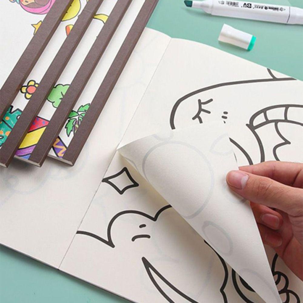 ANEMONE Sách Vẽ Graffiti Khủng Long Bằng Giấy Dễ Thương Giáo Dục Theo Phương Pháp Montessori Cho Bé DIY