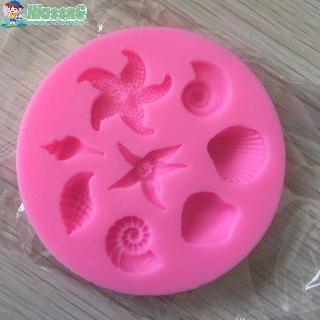 Khuôn Silicone Làm Bánh Hình Vỏ Sò / Sao Biển
