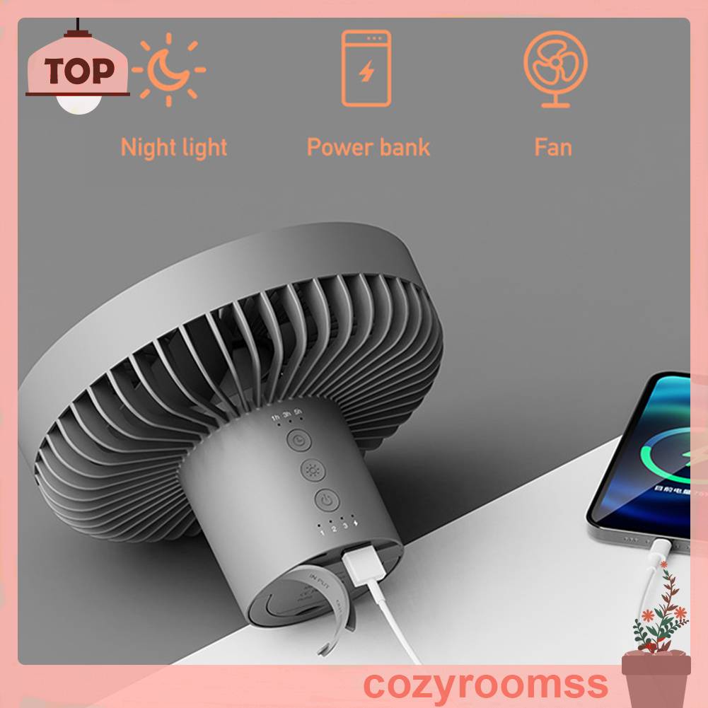 Quạt Làm Mát Để Bàn 3 Tốc Độ 10000mAh Cắm Trại Ngoài Trời