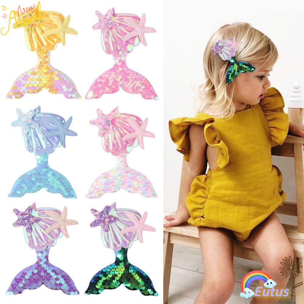 Kẹp Tóc Hoạt Hình Đính Kim Sa Phong Cách Retro Châu Âu Đáng Yêu Cho Bé Gái