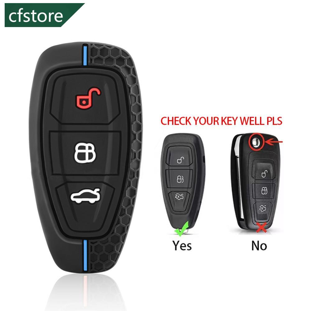 Vỏ Bảo Vệ Chìa Khóa Xe Hơi Ford Transit Custom Mondeo Fiesta Kuga ST Line MK3 Focus 3 Station Wagon Ecosport D5I4 3 Nút Bằng Silica Gel