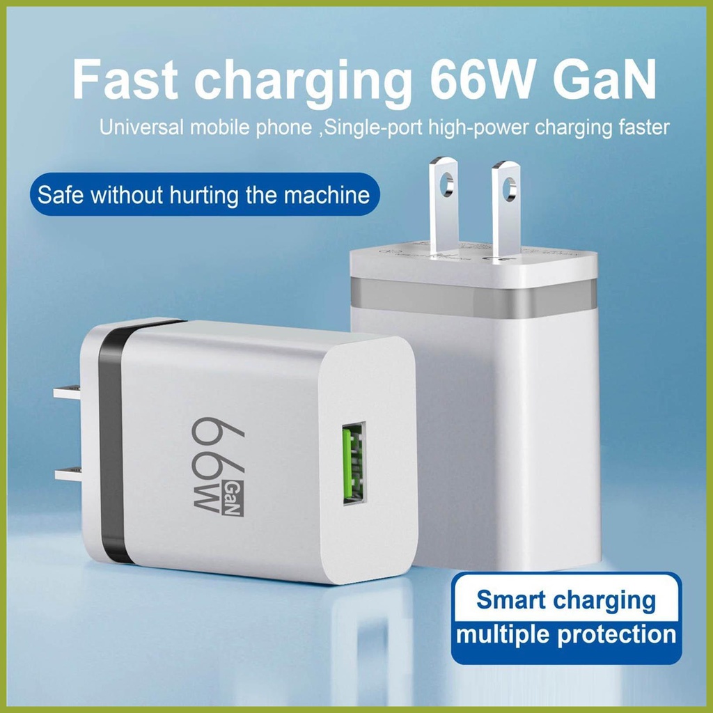 Phích Cắm Sạc Nhanh 66W Chuyên Dụng Cho Điện Thoại / Máy Tính Bảng / Laptop