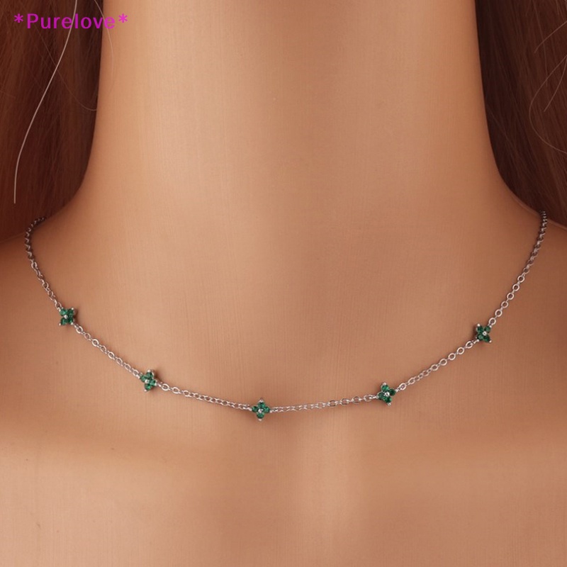 Vòng cổ Mặt Hoa Nhỏ Màu Vàng Thời Trang Dành Cho Nữ Mới