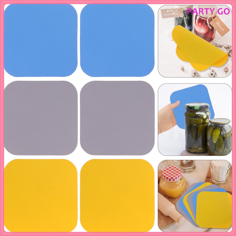 Set 6 Miếng Đệm Silicone Kẹp Nắp Chai Lọ Đa Năng Tiện Dụng