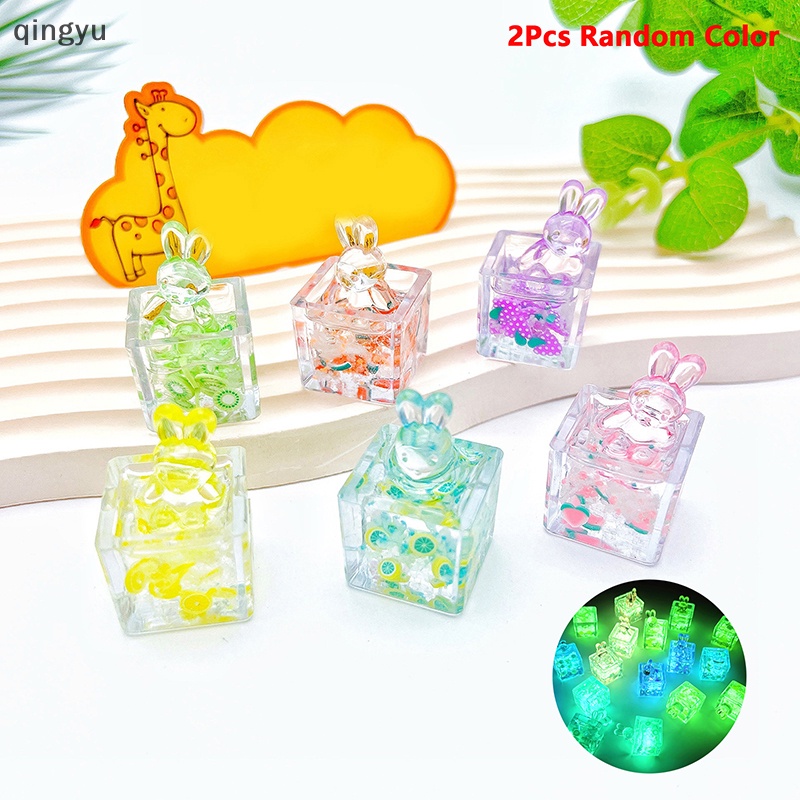 Bộ 2 Đồ trang trí Thỏ Bunny Hoạt Hình Dạ Quang Trang Trí Tiểu Cảnh