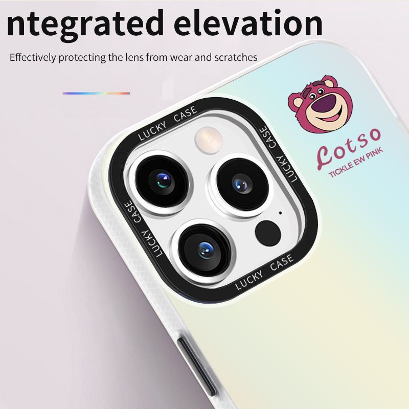 Ốp Điện Thoại IMD Màu Trơn Họa Tiết Gấu Dễ Thương Cho Iphonexr128Plus 1314